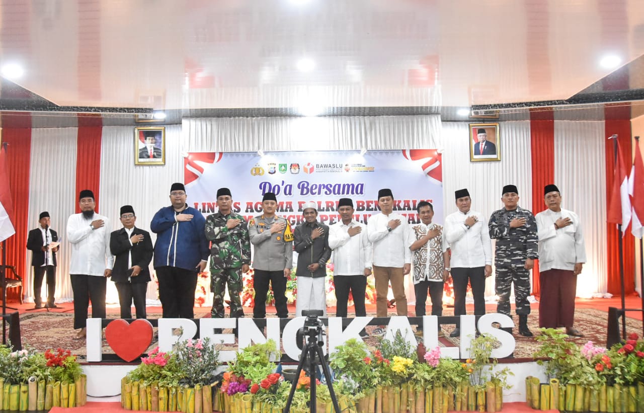 Wujudkan Pemilu Damai 2024, Polres Bengkalis Gelar Doa Lintas Agama